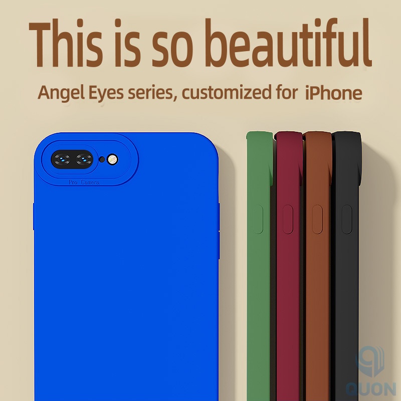 Ốp Điện Thoại TPU Mềm Bảo Vệ Ống Kính Máy Ảnh Hình Đôi Mắt Thiên Thần Cho iPhone 6 6s 7 8 Plus Se 2020