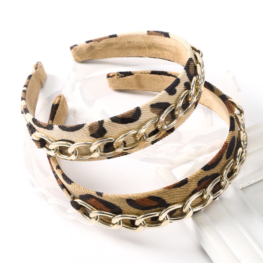 Băng Đô Vải Nhung Bản Rộng Họa Tiết Da Báo Thời Trang Hàn Quốc Cho Nữ