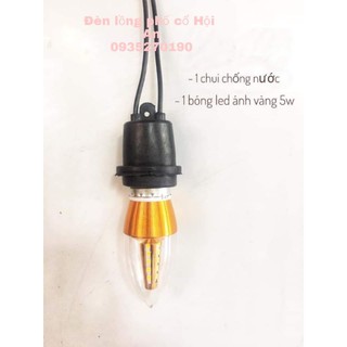 Bóng đèn Led nến 5w quả nhót đuôi E27 chuyên dụng cho đèn lồng hội an