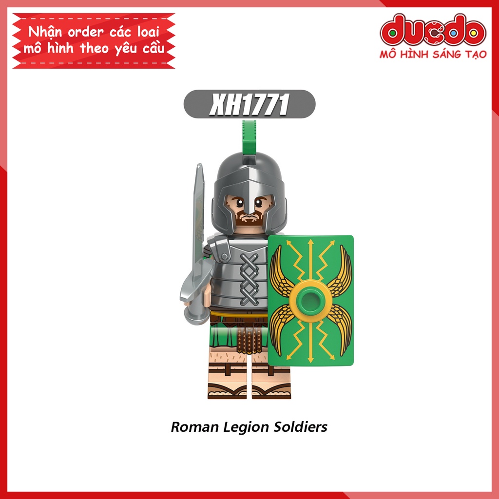 Minifigures lính La mã, Hy lạp trung cổ - Đồ chơi Lắp ghép Xếp hình Mini XINH X0320 Mô hình
