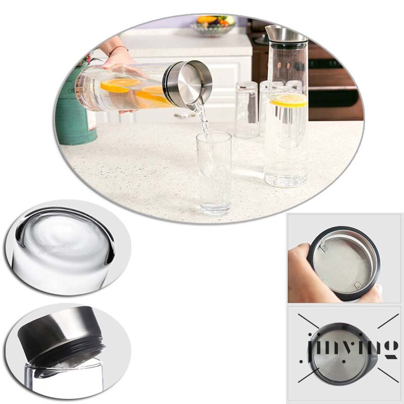 GETNOIVAS Bình thủy tinh 1000ml / 1500ML có nắp thủy tinh cao cấp