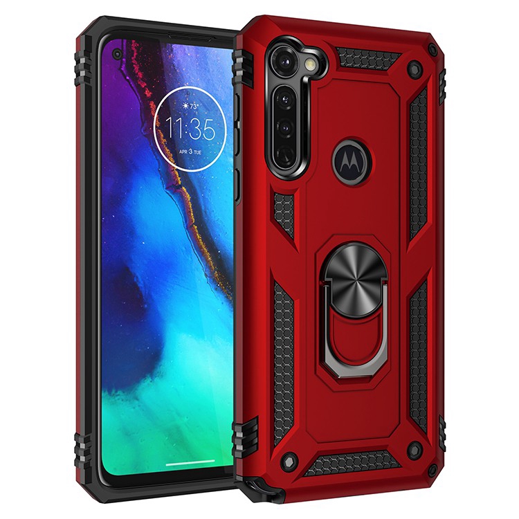 Motorola Moto G Stylus / G Power Armor Finger Magnetic Car Ring Holder Cover Phone Case