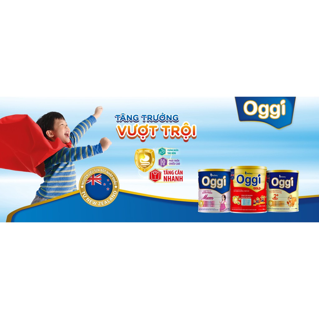 [CHÍNH HÃNG] Sữa Bột VitaDairy Oggi Gold Hộp 900g (Dinh dưỡng cho trẻ SUY DINH DƯỠNG, THẤP CÒI)