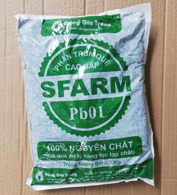 Phân bón hữu cơ trùn quế cao cấp Sfarm 2kg