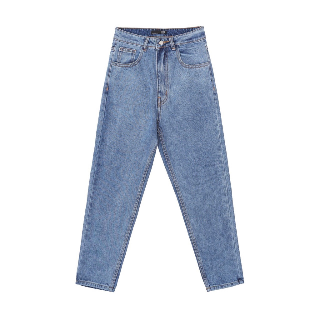Quần Jeans Nữ Lưng Cao Mom Fit Jeans-Violet Blue_Hashtagem ( Mã MFJ-02F)