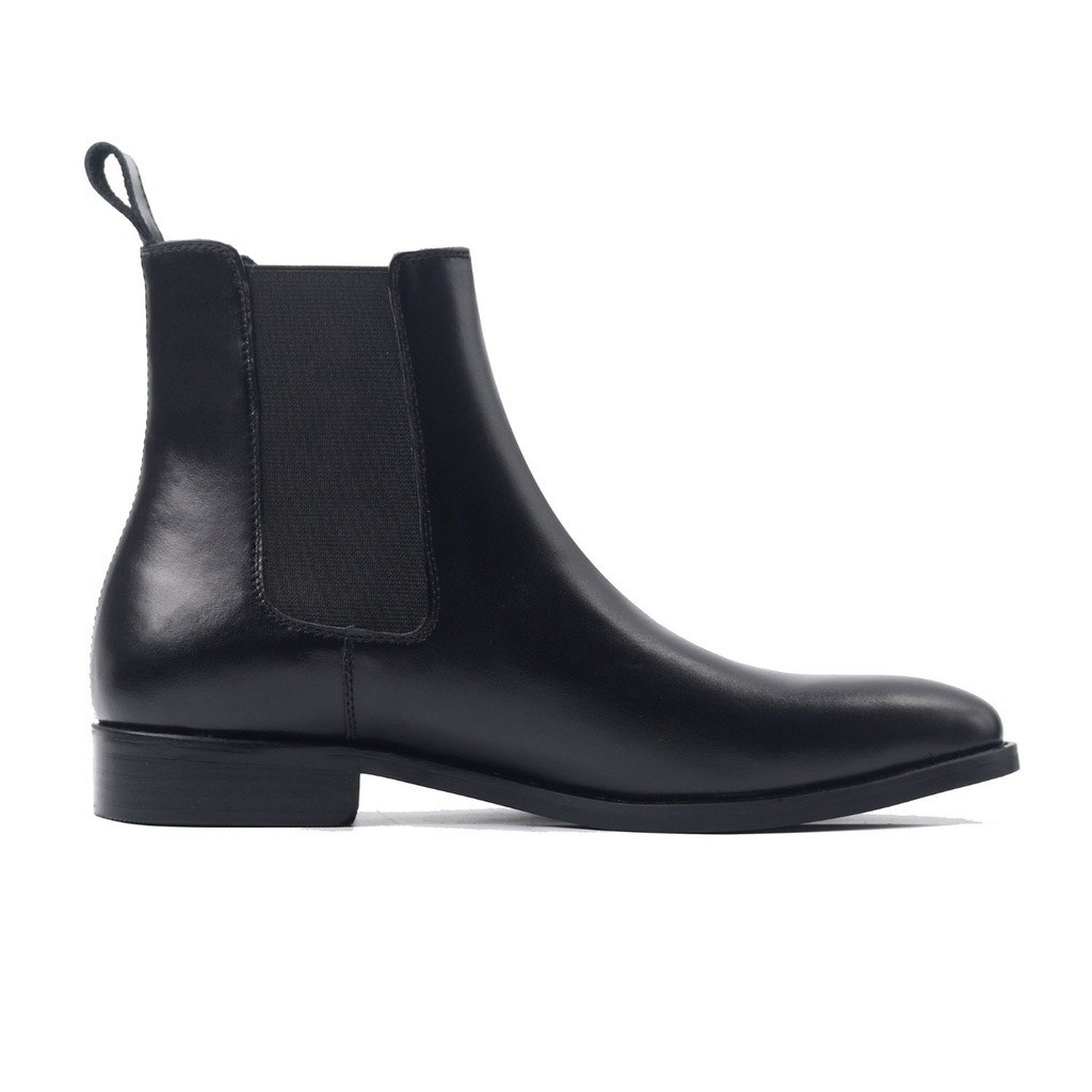 Giày Bốt Nam Da Bò Thật Nguyên Tấm Cao Cấp, Chelsea Boot Thời Trang Lịch Lãm
