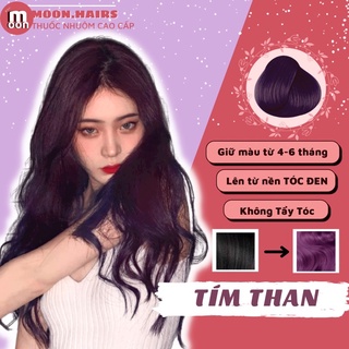 Thuốc nhuộm tóc TÍM THAN | TÍM ĐEN | ĐEN TÍM | Tặng Vitamin E dưỡng tóc, bao tay nhuộm, mũ trùm tóc