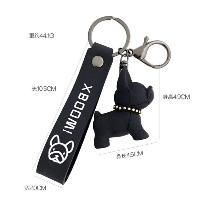 Móc khóa kiểu dáng chó bull đáng yêu