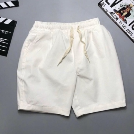 Quần short nam kaki trên gối co giãn lưng thun thoải mái phong cách Hàn Quốc