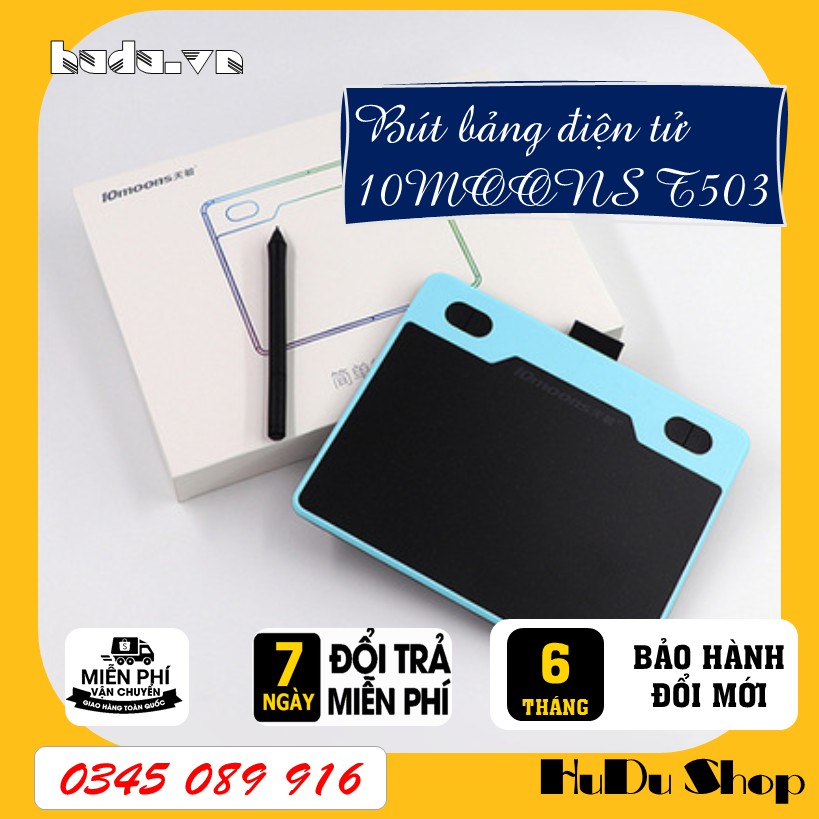 Bút bảng điện tử 10Moons T503 - Tích hợp driver, bút viết không cần thay pin - Tặng kèm phần mềm dạy học online