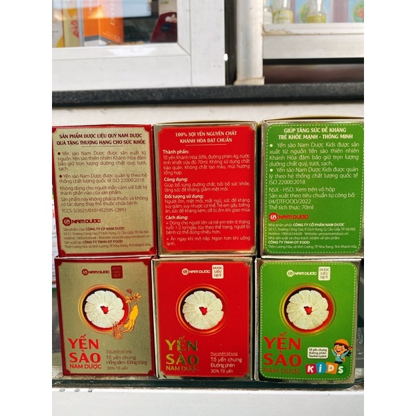 Yến Sào Nam Dược[hàng chính hãng], 30 % tổ yến,bồi bổ sức khỏe,giảm mệt mỏi,tăng sức đề kháng