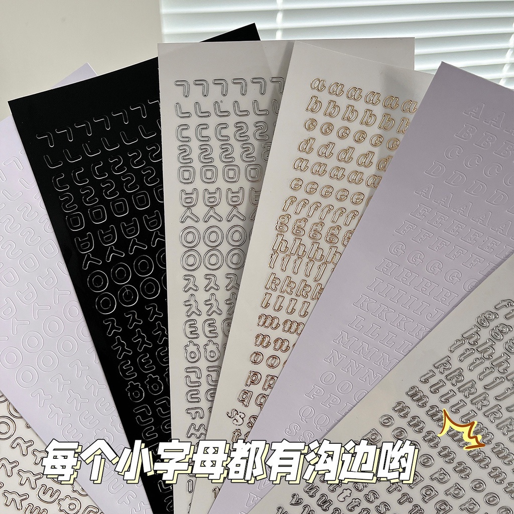 Miếng Dán Trang Trí In Chữ Tiếng Anh Ngôi Sao Trên Và Dưới Bằng Bạc Phong Cách Hàn Quốc ins Hàn Quốc