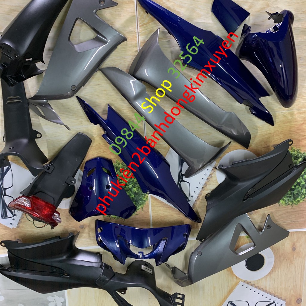 Dàn áo xe wave s100 -wave rs -wave Alpha đời 2006 đến 2016 máy 100 và 50cc,MÀU XANH TÍM