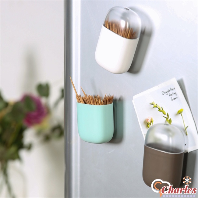 Hộp đựng tăm xỉa răng hít nam châm trang trí tủ lạnh