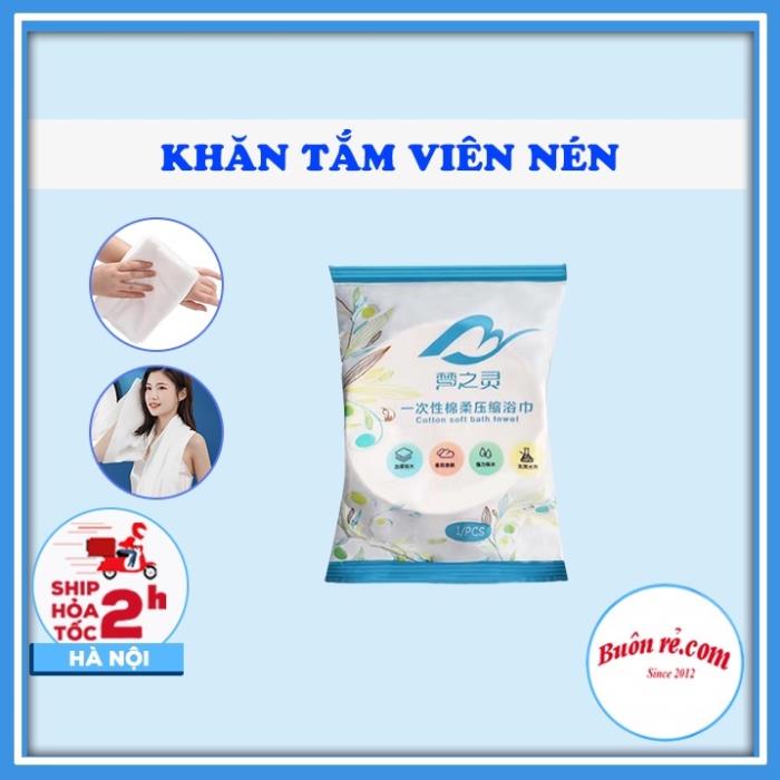 Khăn tắm viên nén du lịch (70x140cm) dùng một lần, Khăn tắm cotton tiện lợi -Br 01596