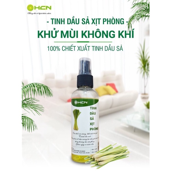 ( Hàng cao cấp) Tinh dầu Sả HCN 100ml Xịt Thơm phòng , đuổi muỗi côn trùng