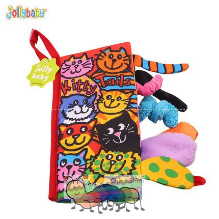 Sách vải Jolly Baby – Kitty Tails (Đoán đuôi động vật - đuôi mèo)