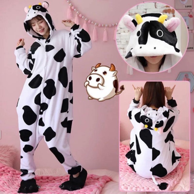 [GIẢM 40K] ❤️ FREESHIP❤️ Bộ Đồ Thú Bò Sữa Người Lớn