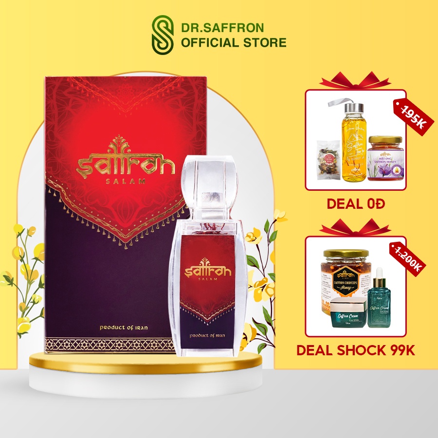 Nhụy Hoa Nghệ Tây SAFFRON SALAM Lọ 1Gr