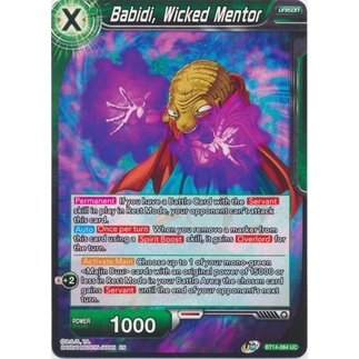 Thẻ bài Dragonball - TCG - Babidi, Wicked Mentor / BT14-064'