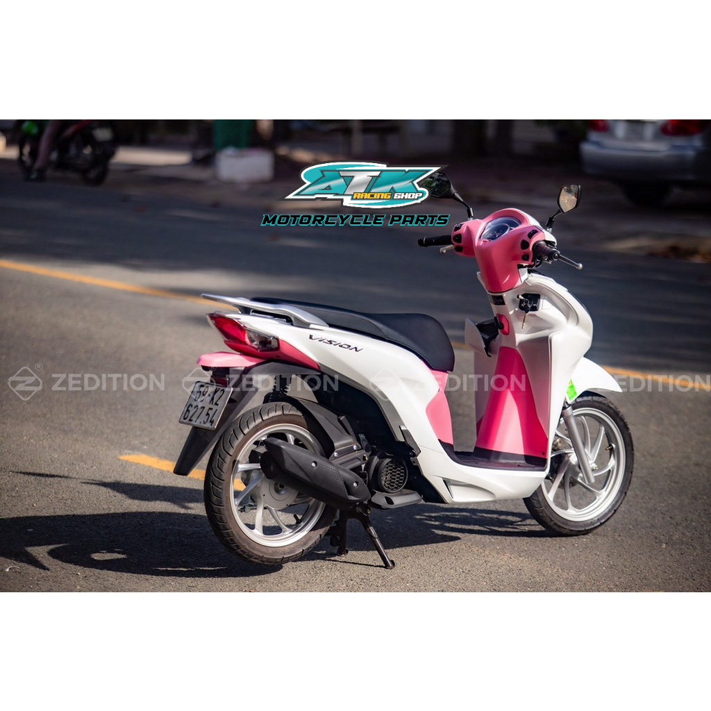 Full bộ 6 món nhựa nhám màu cho xe Vision đời 2014 đén 2022 3 màu, xanh , cam , hồng cá tính