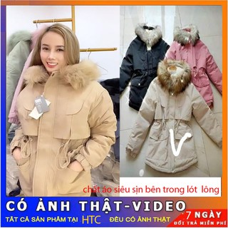 Hàng loại 1 - áo khoác kaki lót lông rút eo túi hộp