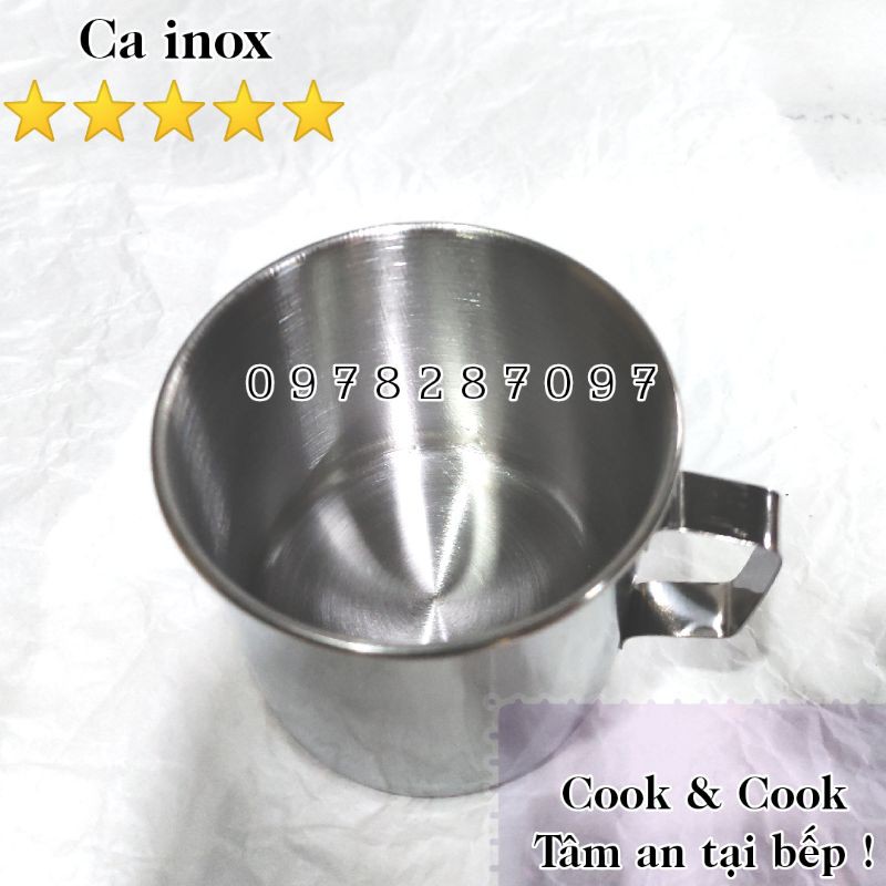 Ca inox Vietcook cao cấp 6 cm, 7 cm, 8 cm Ca inox học sinh, trường học tin dùng nhiều năm, Cốc inox 6, 7, 8