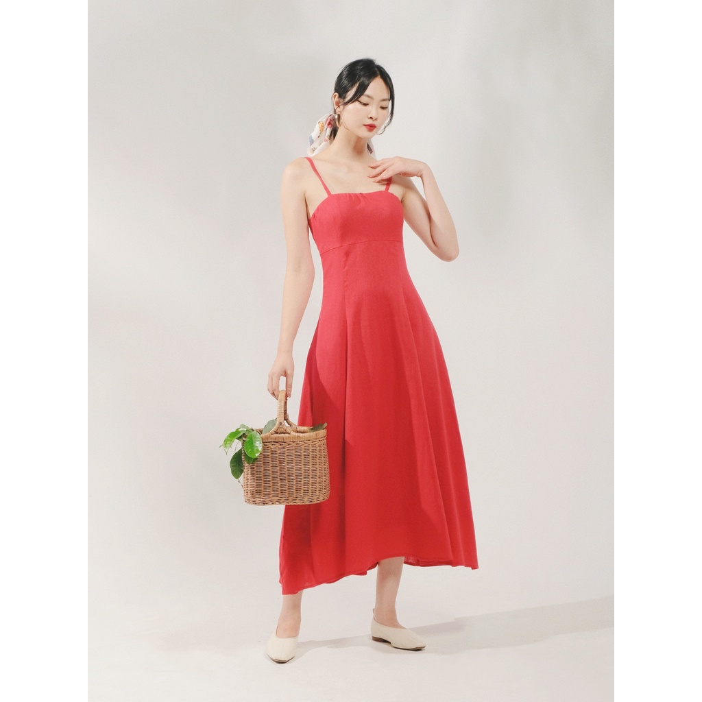 THE19CLUB - Váy linen 2 dây tự điều chỉnh - YAMA DRESS