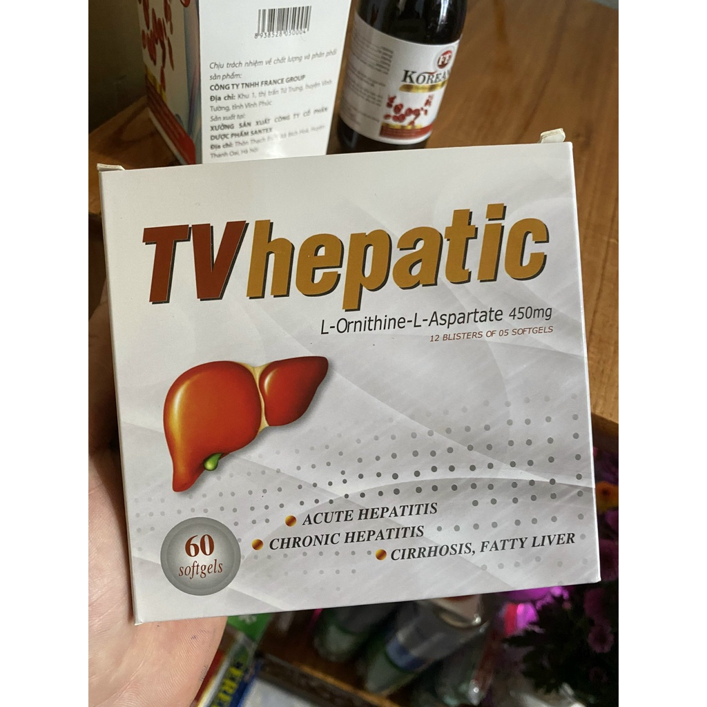 Tv Hepatic hạ men gan thanh nhiệt, giải độc, lợi tiểu, tăng cường chức năng gan, bị mẩn ngứa, mày đay, vàng da