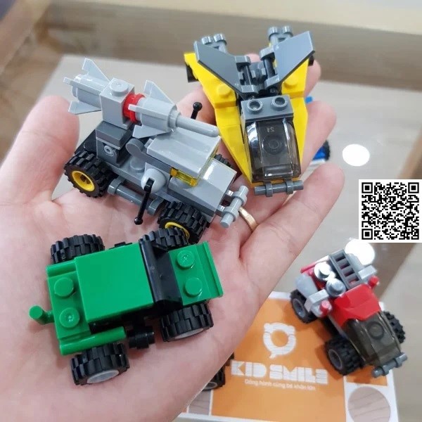 1284 Xe lego mini siêu xin nhiều mẫu xe hoả tiển xe tăng xe đi rừng xe tải siêu xe máy bay