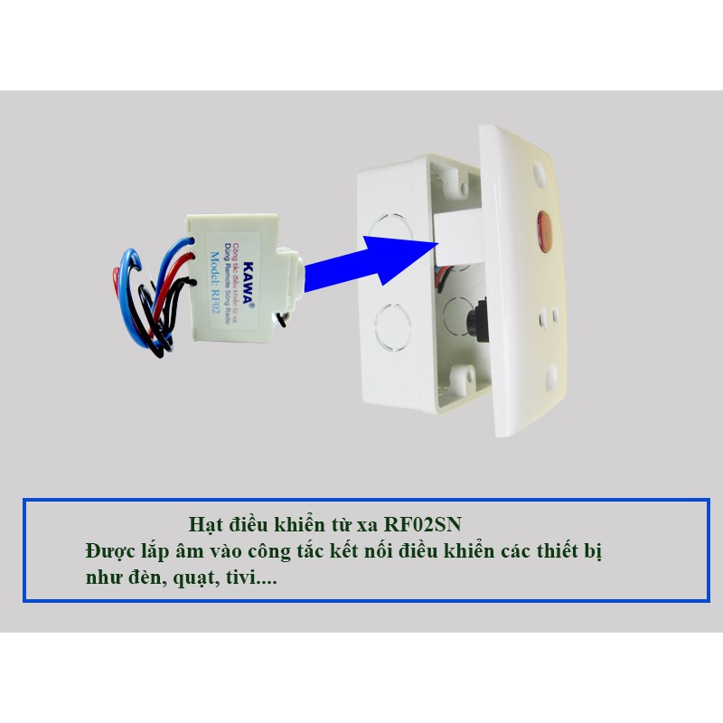 Hạt công tắc lắp âm tường – Điều khiển từ xa – RF02SN