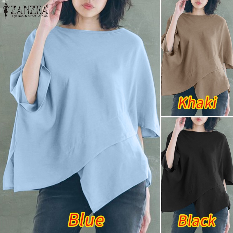 Áo cánh dơi Zanzea cổ tròn dáng rộng thời trang cho nữ