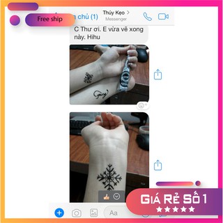 MỰC XĂM HENNA ĐEN VÀ 70 KHUÔN MINI