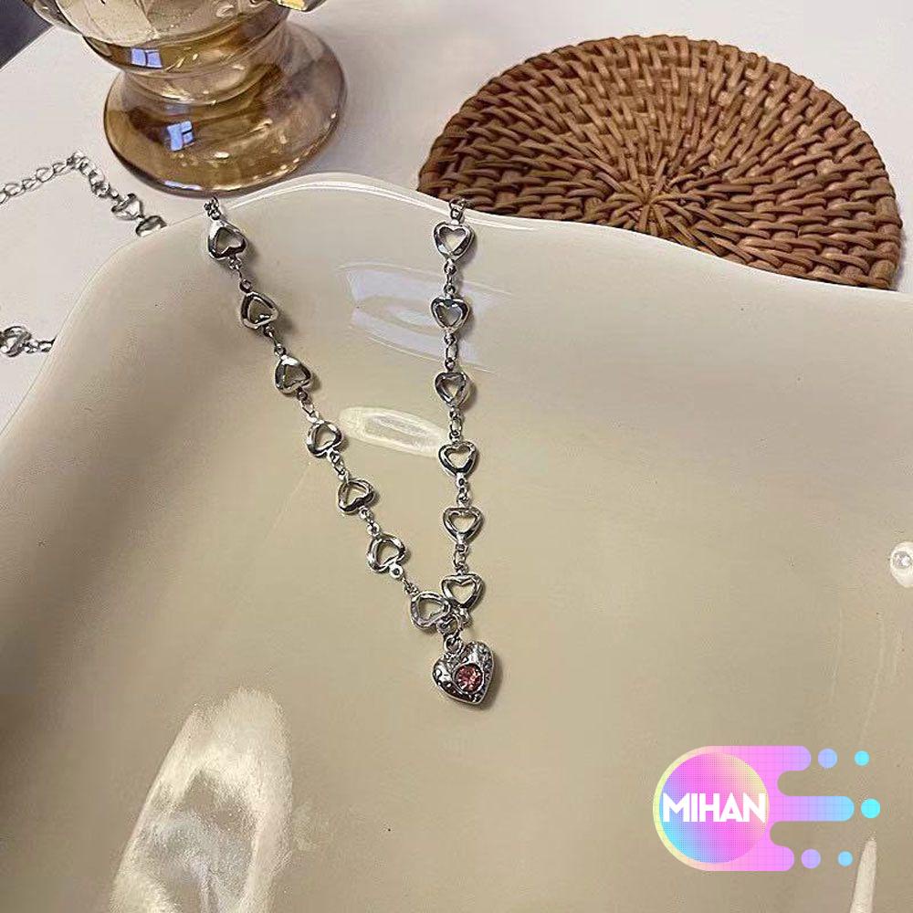 Vòng Cổ Choker Màu Hồng Phong Cách Punk Cổ Điển Thời Trang Mihan1