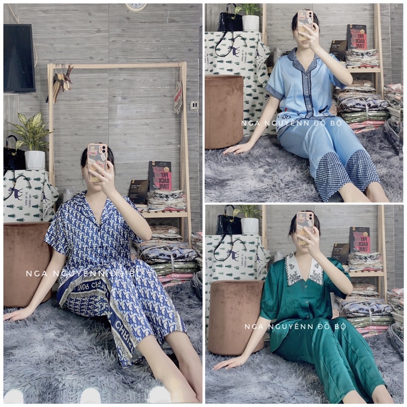 Pijama Lụa Latin Cao Cấp Cộc Dài Form40-60kg