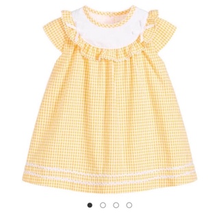 [Hàng sẵn/Freeship] Váy Zara kẻ vàng bèo ngực điệu đà cho bé gái