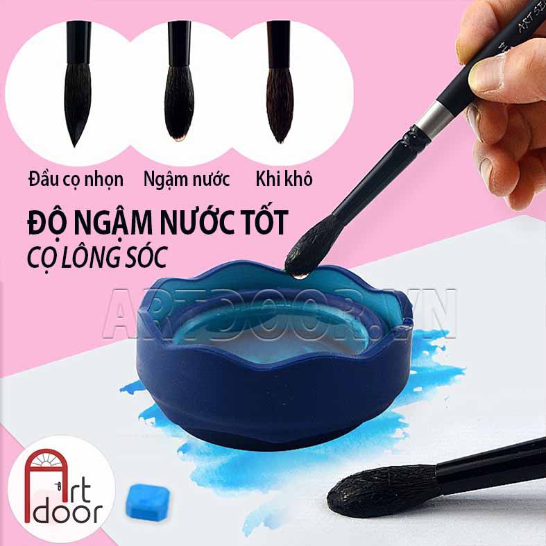 [ARTDOOR] Cọ vẽ màu nước ART SECRET lông Sóc thân đen (950SQ)