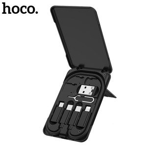 Hoco u86 6 in 1 charging set 3a type c to type-c fast charge cable with micro to type-c to type-c usb to type-c