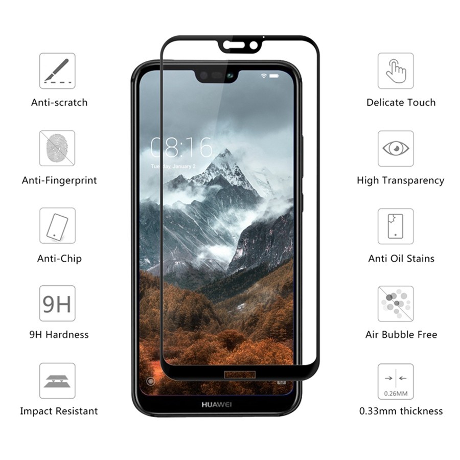 Screen Protector Huawei Y8p Y5p Y6p Y6s Y9s Y7p Nova 7 SE 7i 5T 3 3e 3i P40 P20 P30 Pro Y7 Y9 Prime 2019 Kính cường lực chất lượng cao