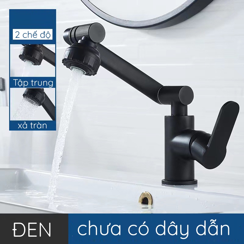 VÒI NƯỚC XOAY THÔNG MINH ĐA NHIỆM. HAI CHIỀU NÓNG LẠNH  Model: KOREA 01. xoay mọi ngõ ngách, Chất liệu thân đồng,