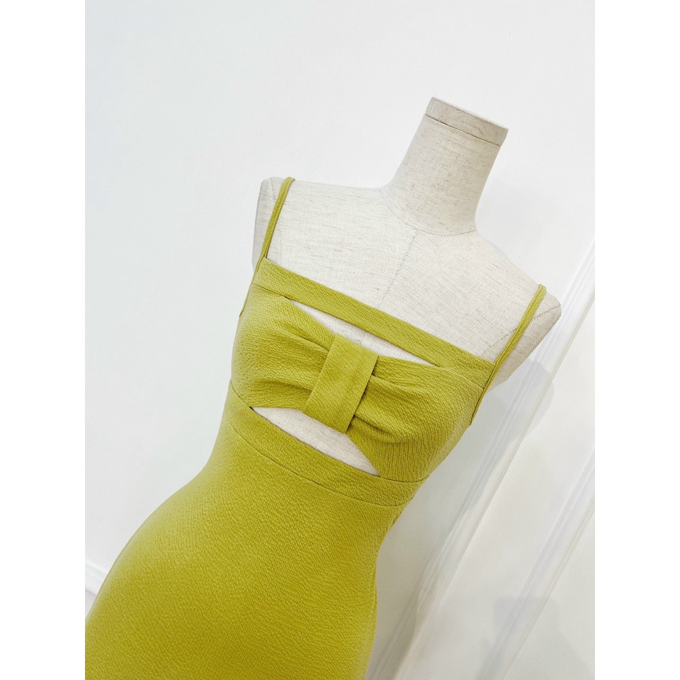 Đầm nữ ôm body hai dây kiểu nơ trước ngực NPDAM021