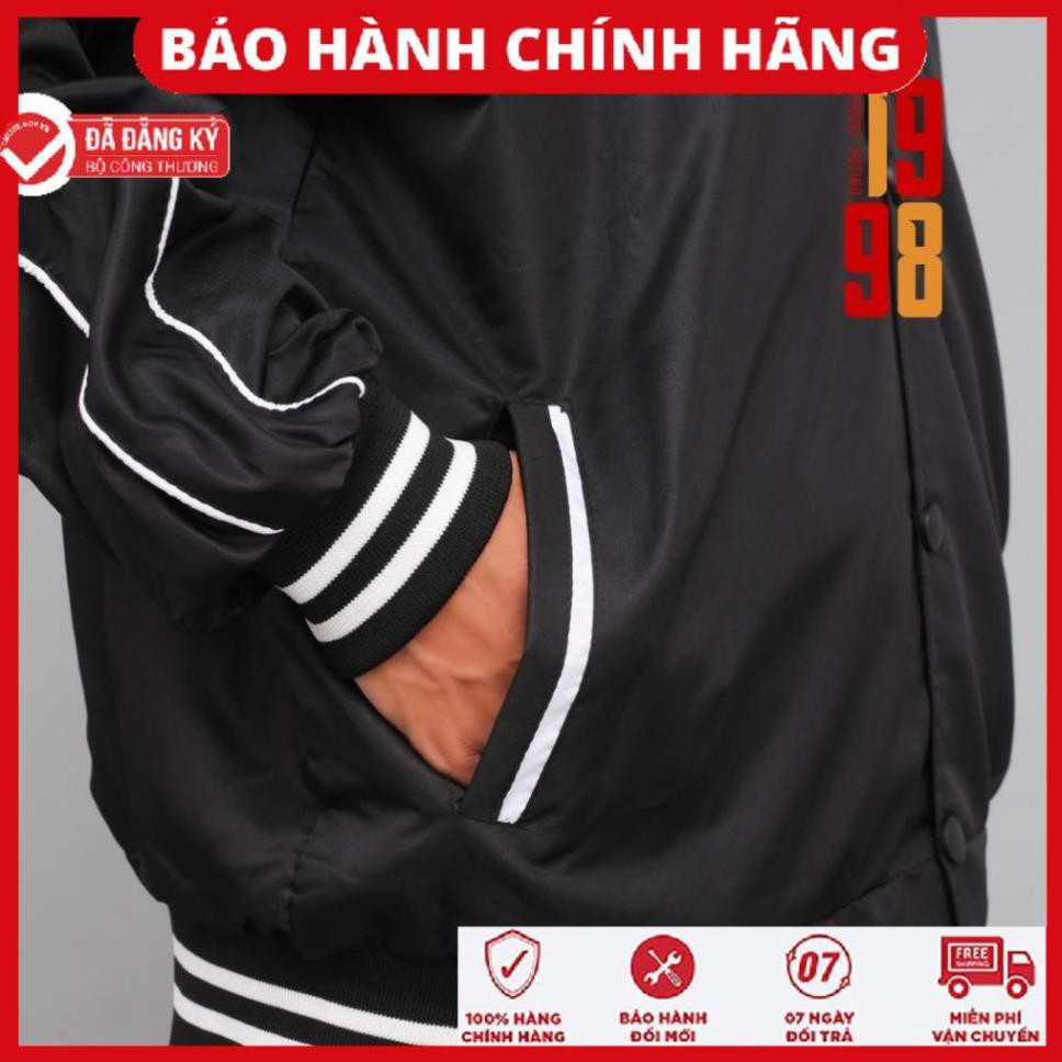 Áo khoác nam nữ màu đen kiểu áo khoác bomber dáng áo jacket trang phục cặp đôi ( Ảnh Thật )