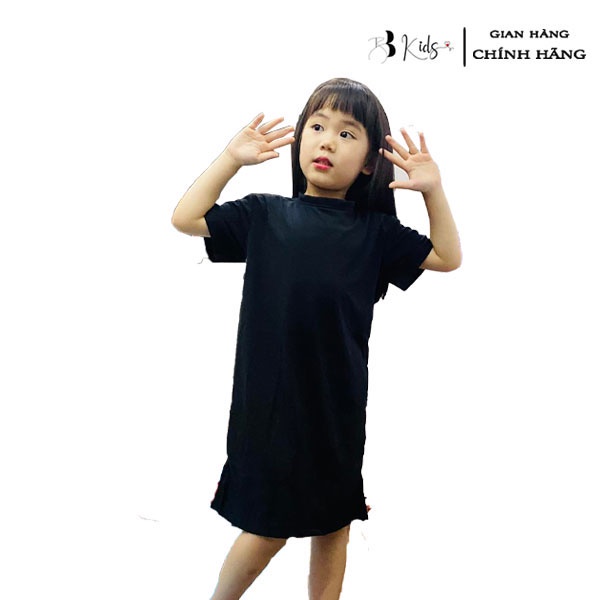 Váy Xuông, Xoắn Lưng Cá Tính BB kids Cho bé, Chất liệu Cotton( Màu Đen)