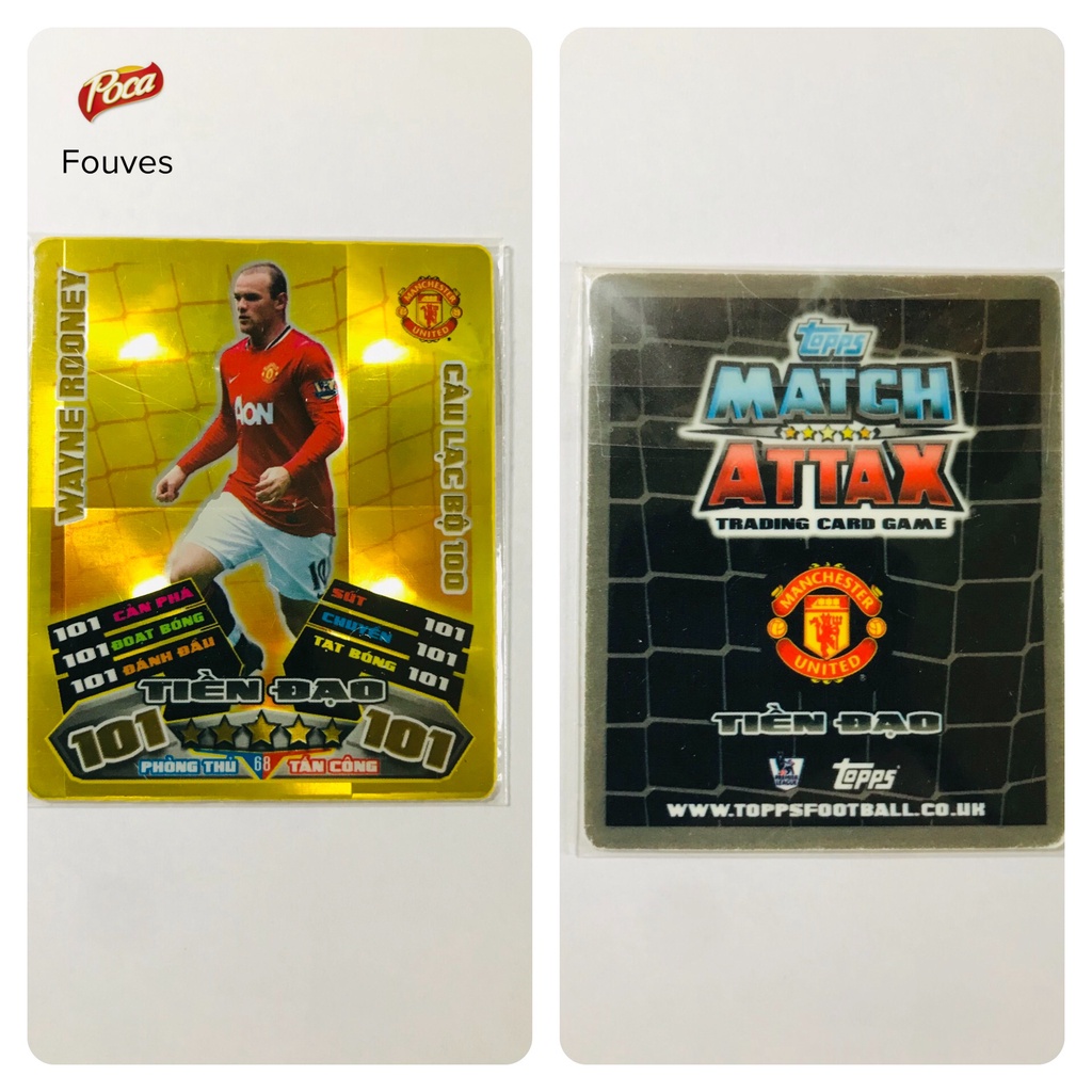 THẺ POCA MATCH ATTAX CLB 100 MÙA 2011/2012 (Wayne Rooney)