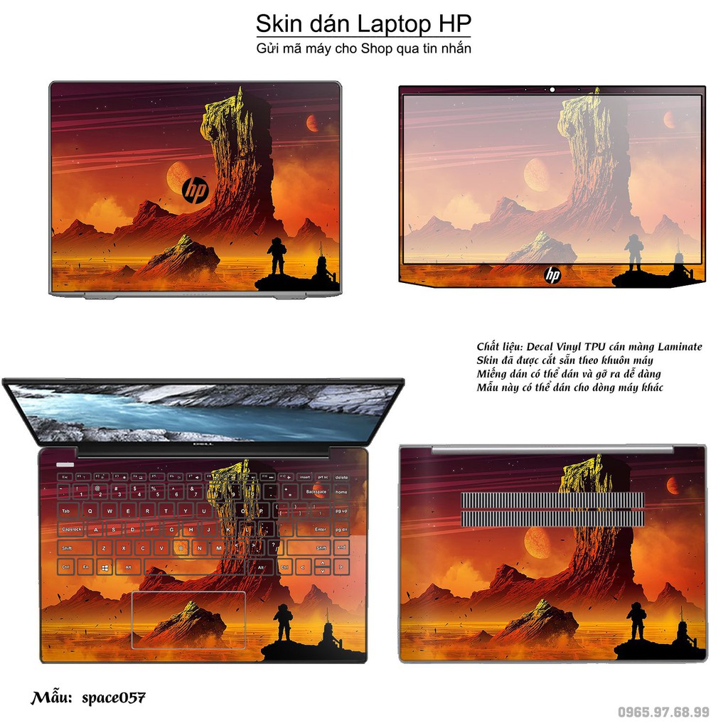 Skin dán Laptop HP in hình không gian nhiều mẫu 10 (inbox mã máy cho Shop)