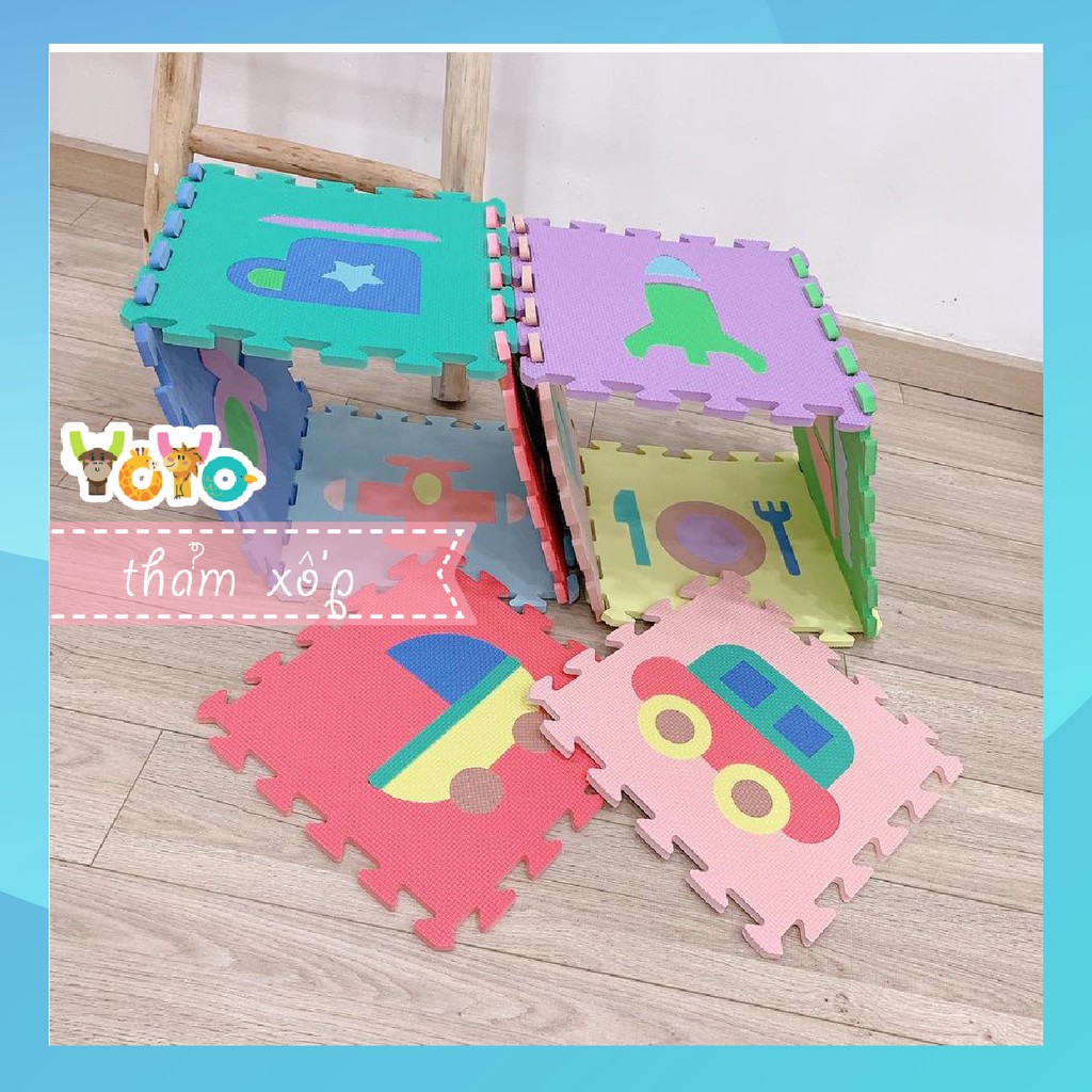 [PASTEL - KHÔNG MÙI HÔI] 10 Tấm Thảm xốp không mùi hôi(1 bộ/10 tấm kích thước 32x32cm dày1cm)