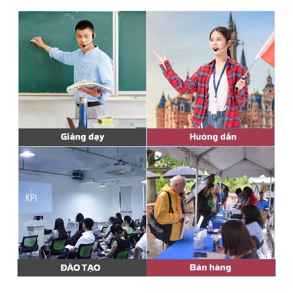 Mic Trợ Giảng Không Dây Cài Đầu Takstar HM-200W Độ Nhạy Cao, Lọc Ồn, Nhỏ Gọn Chính Hãng Cao Cấp Bảo Hành 6 Tháng
