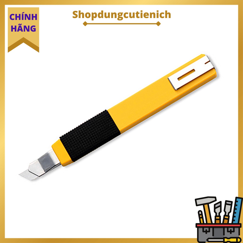 Dao Rọc Cắt Bao Bì, Vinyl, Bìa Cứng OLFA A-2 Kèm 5 lưỡi dao
