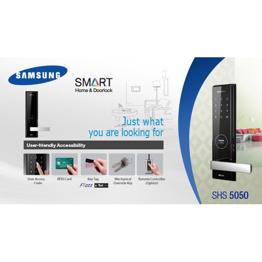 Khóa cửa điện tử Samsung SHS-H505FMK/EN CHÍNH HÃNG 100%