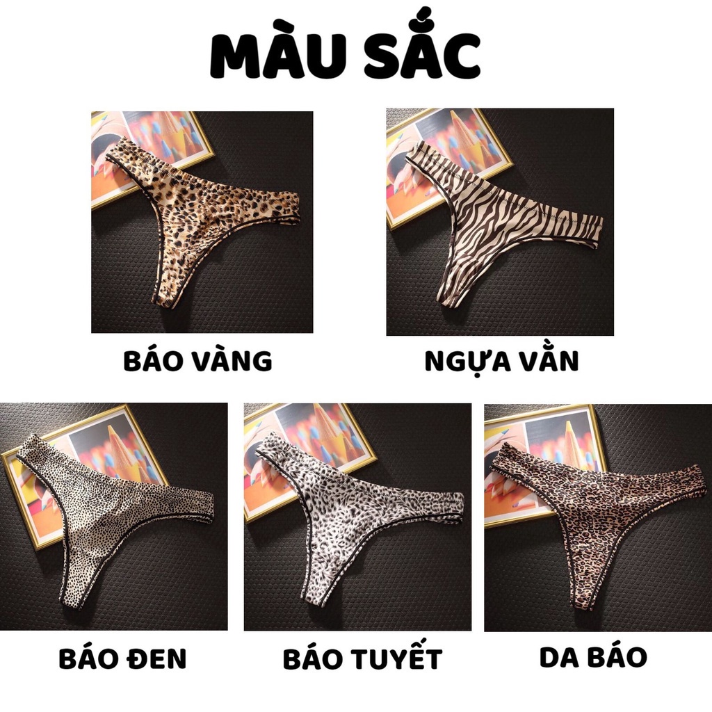 Quần Lót Lọt Khe - Quần lọt khe nữ sexy da báo su thoáng mát mềm mại sexy DAN STORE MÃ 9815-5023
